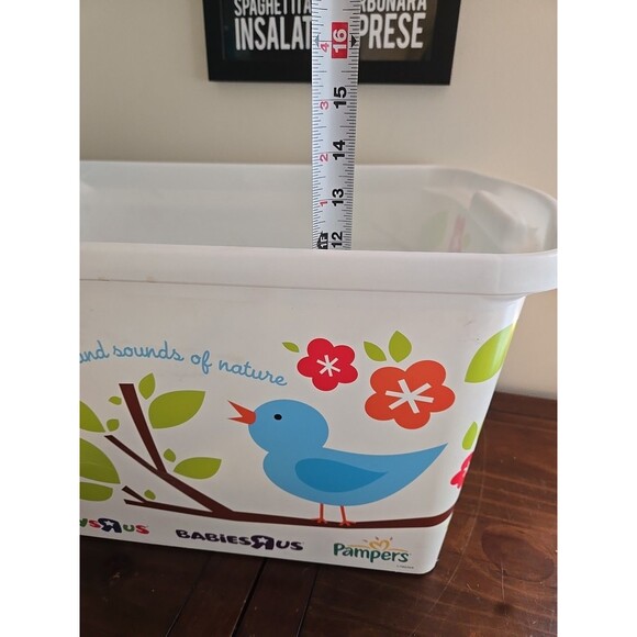Vintage Toys R Us Large 21"Pampers  Pampers Floral Rubbermaid Storage Babies R - Picture 6 of 7